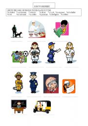 English Worksheet: jobs