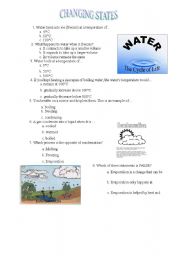 English Worksheet: changing states