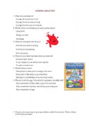 English worksheet: healthy life