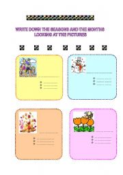 English worksheet: seasons and months
