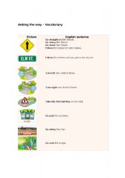 English Worksheet: Asking for directions