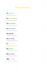 English Worksheet: wrtite short forms