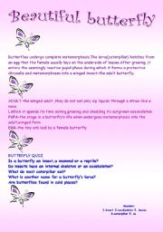 English worksheet: Spring insects set 1