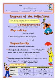 Degrees of the Adjectives - Comparatives (English Version)