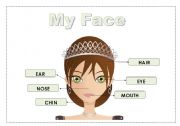 English worksheet: My Face