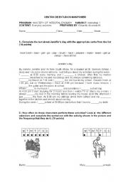 English worksheet: Everyday activities