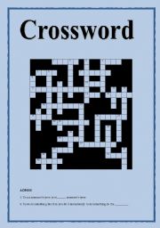 English Worksheet: CROSSWORD