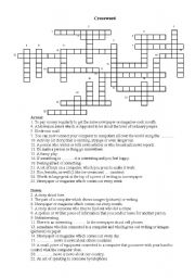 Crossword on Mass Media