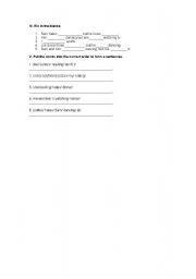 English worksheet: Likes