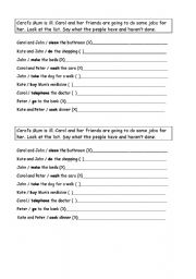 English Worksheet: present perfect