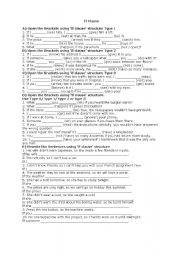 English Worksheet: if clause