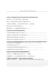 English worksheet:                    Small test on TO BE in the present simple tense