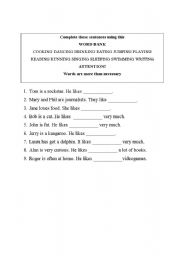 English worksheet: Actions