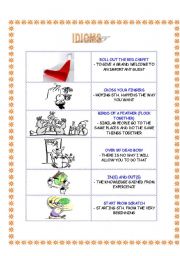English Worksheet: Idiom Cards1