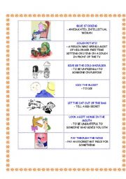 English Worksheet: Idiom Cards 3