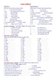 English Worksheet: past simple review 2 pages