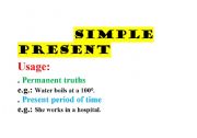English worksheet: Simple Present Usage