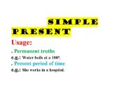 English Worksheet: Simple Present Usage