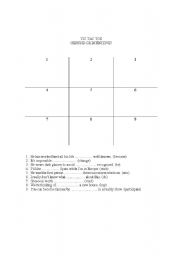 English worksheet: Gerund or Infinitive Tic Tac Toe