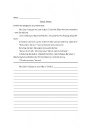 English worksheet: Past and Present Tense Verbs