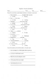 English worksheet: GERUNDS AN INFINITIVES ENGLISH TEST