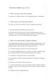 English worksheet: a method