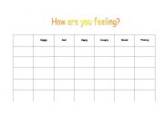 English Worksheet: How are you feeling - Game board