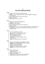 English Worksheet: Key 