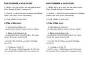 How to write a good story