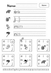 Alphabet e,j,m,n (easy version)