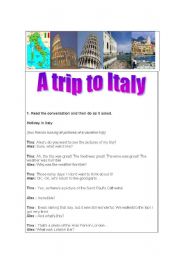 English Worksheet: A Trip to Italy