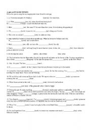 English Worksheet: Mix Type Tenses Exercises