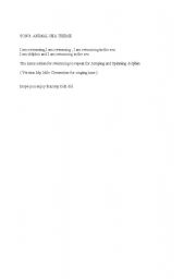 English Worksheet: animal sea song 