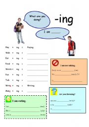 English Worksheet: -ing Worksheet