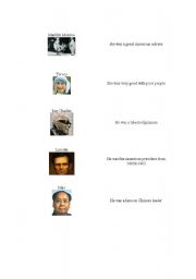 English Worksheet: FAMOUS PEOLPE