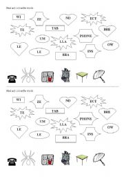 English worksheet: Find and colour the words