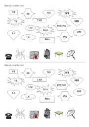 English Worksheet: Find and colour the words