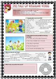 English Worksheet: The Past of Regular Verbs