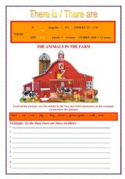 English Worksheet: Animals in the farm