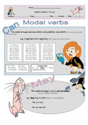 English Worksheet: Modal Verbs: Can /May
