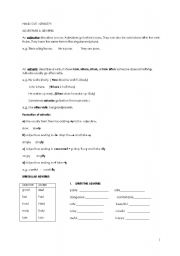 English worksheet: adjectives