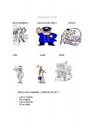 English worksheet: Occupations (Jobs)