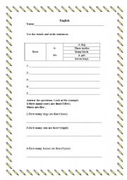 English Worksheet: pets