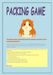 English Worksheet: Packing game