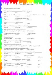 English Worksheet: Multiple choice test