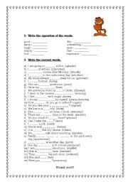 English Worksheet: check your vocabulary