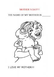 English Worksheet: Mother