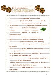 English Worksheet: present Perfect Vs Simple Past