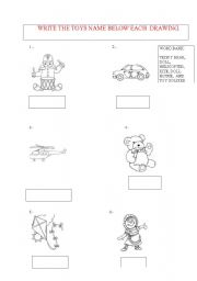 English worksheet: TOYS