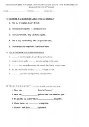 English Worksheet: 8th grade examination